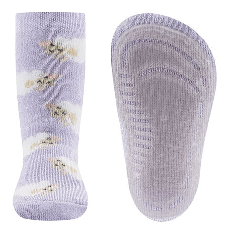 Ewers antislip sokken lila met schaapjes