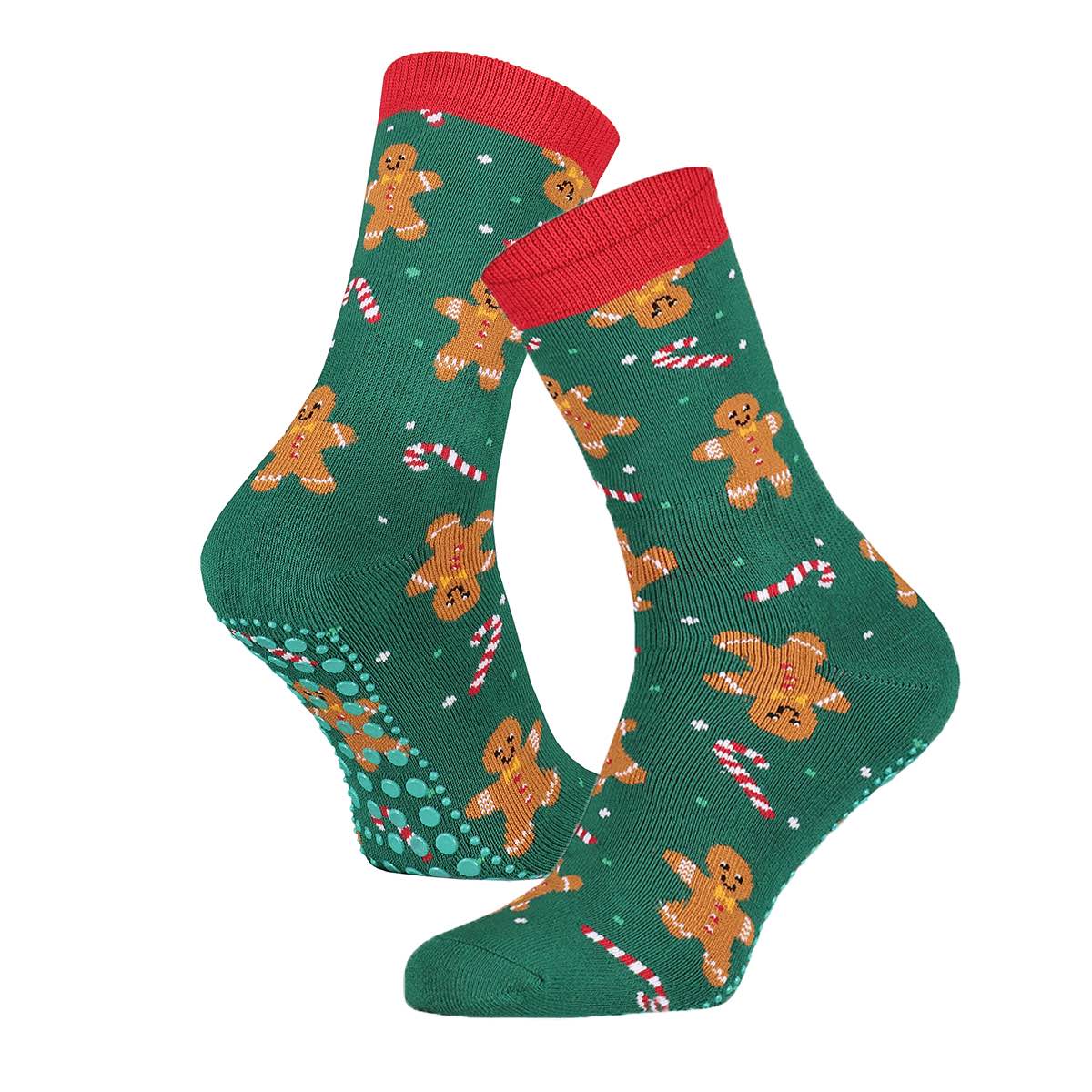 Anti-slip sokken gingerbread man afbeelding