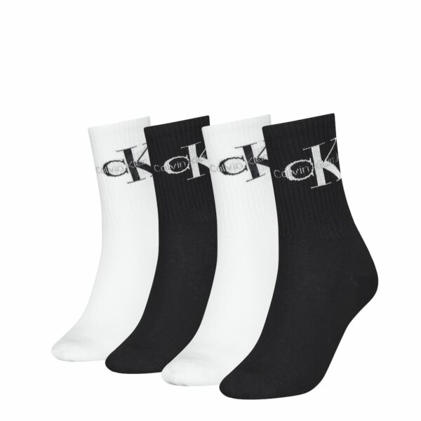 Calvin Klein dames sokken giftbox logo 4 pack zwart 01 1