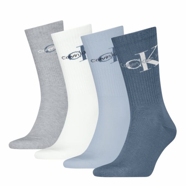 Calvin Klein heren sokken giftbox logo 4 pack blue 01