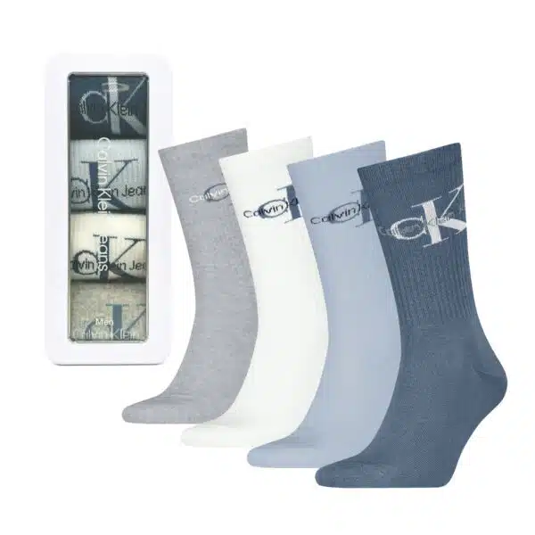 Calvin Klein heren sokken giftbox logo 4-pack