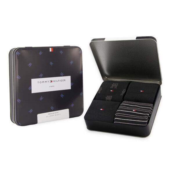 Tommy Hilfiger Heren sokken cadeaubox 4-pack - Afbeelding 4