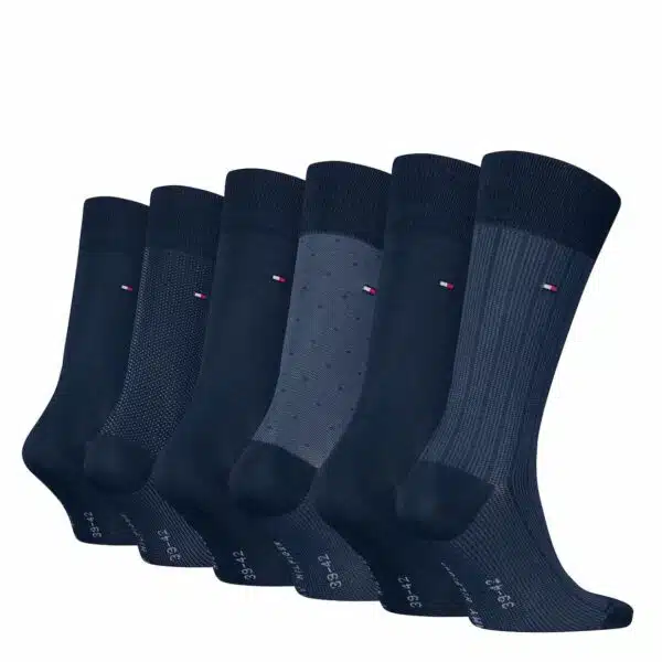 Tommy Hilfiger heren sokken cadeaubox 6 Pack Birdseye 03 1