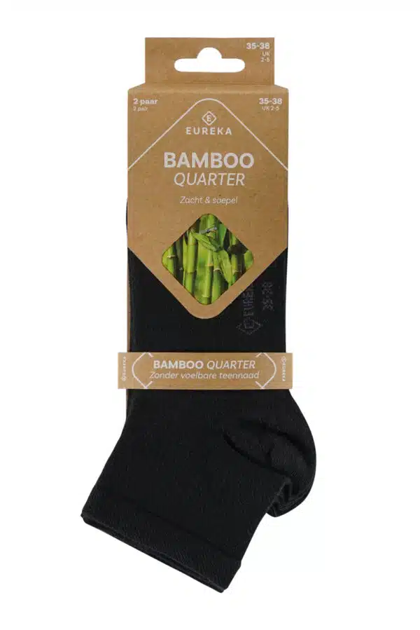 Bamboe quarter sokken 2 paar - Afbeelding 9