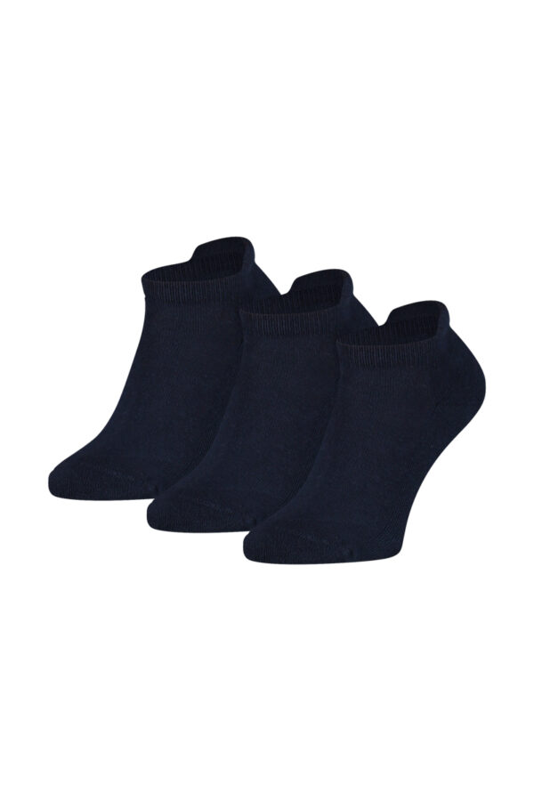 Sneakersokken van katoen met badstofzool-navy