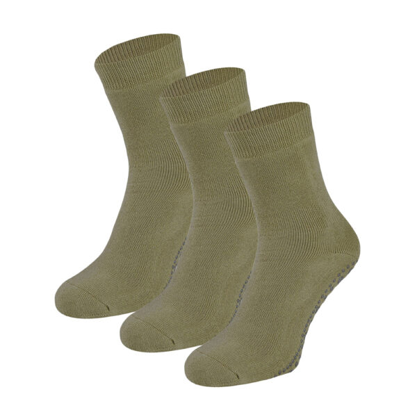 Sokken-Online-8600-antislip-sokken-3-paar-olijf