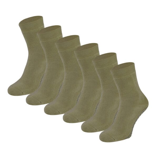 Sokken-Online-8600-antislip-sokken-6-paar-olijf