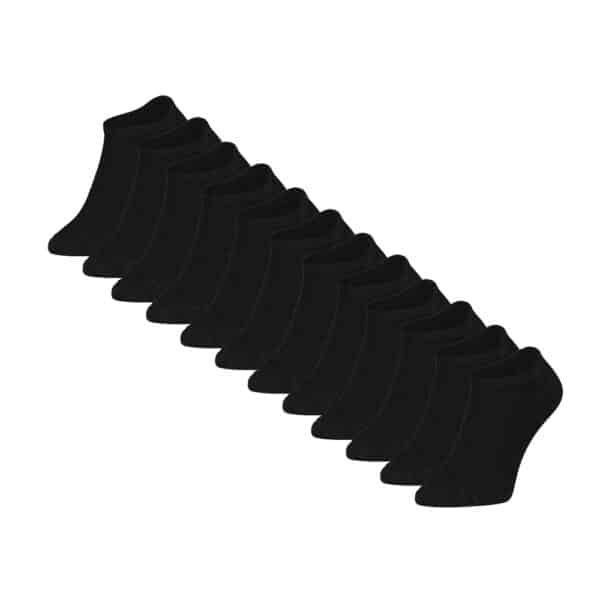 eureka-bamboe-sneaker-sokken-bs001-voorkant-zwart-12-paar